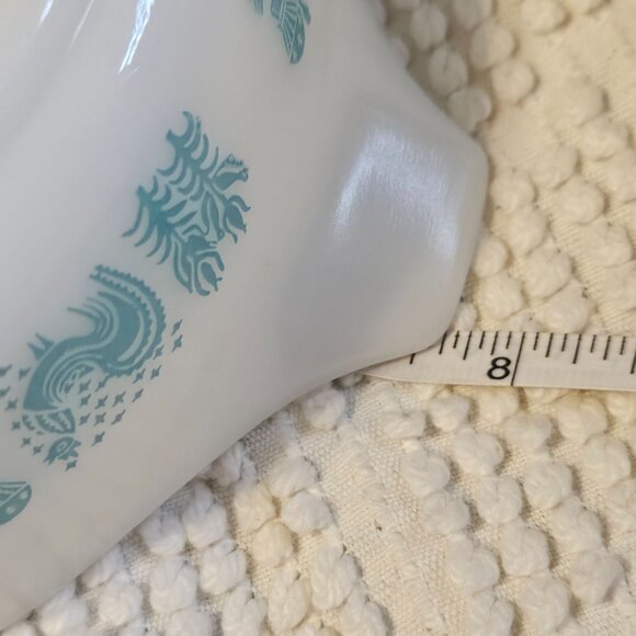 Pyrex Turquoise Amish Butterprint 1 Pint Casserole Dish with Glass Lid - Picture 9 of 9